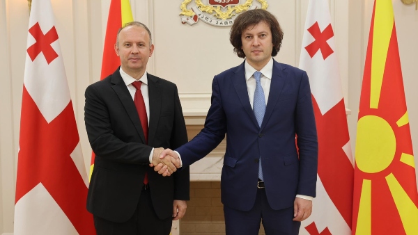 ირაკლი კობახიძე ჩრდილოეთ მაკედონიის რესპუბლიკის ასამბლეის პრეზიდენტს აფრიმ გაშის შეხვდა