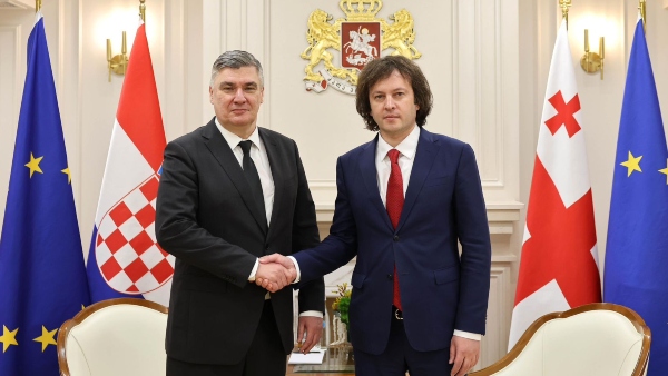 პრემიერ-მინისტრი ირაკლი კობახიძე ხორვატიის პრეზიდენტს, ზორან მილანოვიჩს შეხვდა
