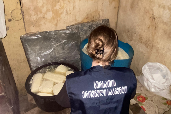 სურსათის ეროვნულმა სააგენტომ სამტრედიასა და ვანში ყველის არალეგალური საწარმოები გამოავლინა